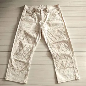 코지마 진스 다이아 스티치 더블니 와이드 캔버스 36 팬츠 일본제