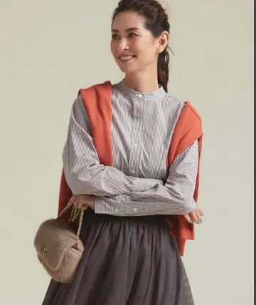 [ 사이즈 44 ] [ 새상품 ] CANCLINI 밴드 카라 셔츠