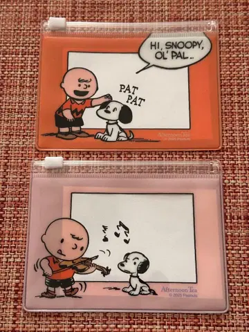 스누피 슬라이드 파우치 2개