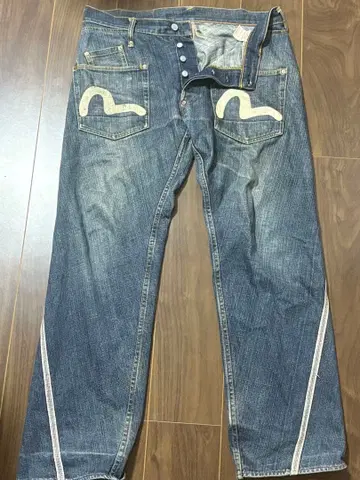 초레어 EVISU No.2 2000 데님 34 사이드 테이프