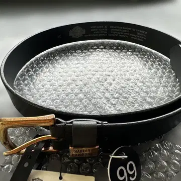 새상품 할리 정품 가죽 벨트 남성용 32인치 블랙 남성용