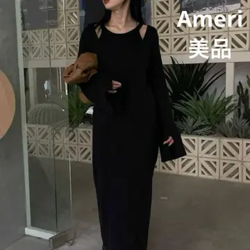 Ameri AMERICAN SLEEVE LAYERED KNIT DRESS