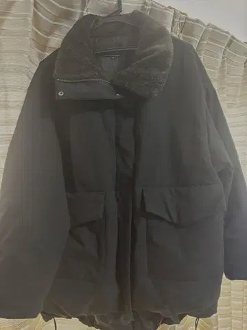 새상품급 23구 오버 사이즈 점퍼 다운 자켓 블루종 블랙