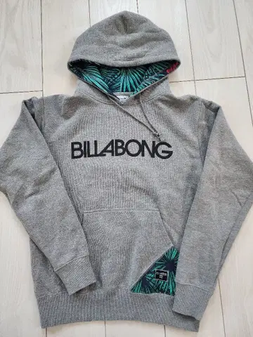 BILLABONG 그레이 후드 부착 후드티