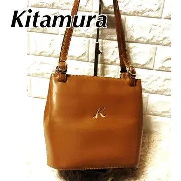 [ 새상품급 ] Kitamura 키타무라 K 로고 카멜 숄더백