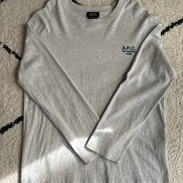 A.P.C. 그레이 긴팔 셔츠 롱T L 사이즈