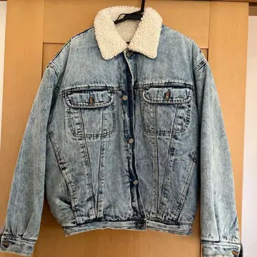 ANEC DOTE 보아 카라 부착 데님 자켓