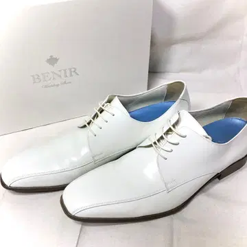 BENIR 화이트 가죽 드레스 슈즈