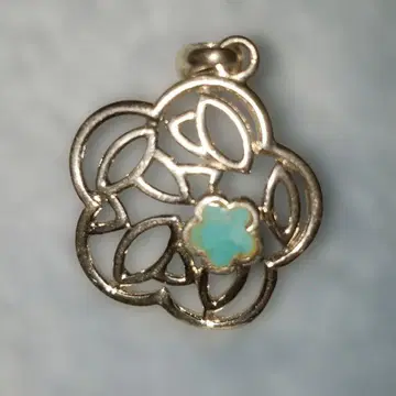 silver925 x 터콰이즈 플라워 목걸이용 펜던트