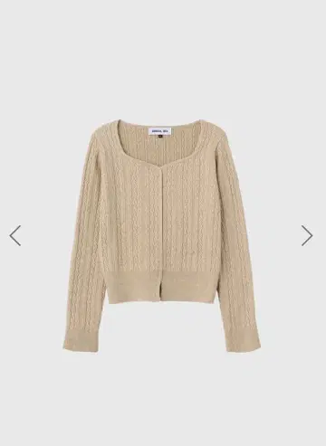 GENERAL IDEA 멀티 케이블 짜임 스퀘어넥 니트 풀오버