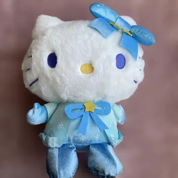 헬로키티 봉제 인형 스노우 레인보우 인형 BIG 타입 스카이블루