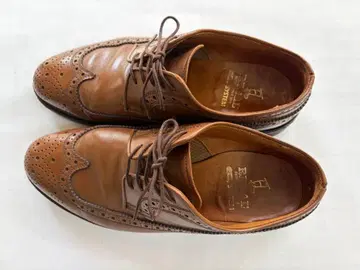 브라운 윙 팁 비즈니스 슈즈