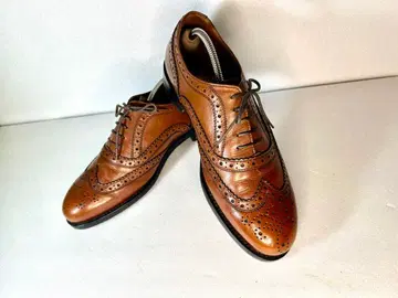 STANDUKE 브라운 가죽 윙팁 신발 24cm EEE