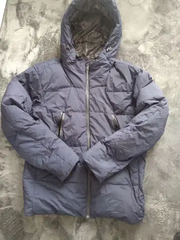 워크맨 워셔블 퓨전 다운 네이비 후드 부착 다운 자켓