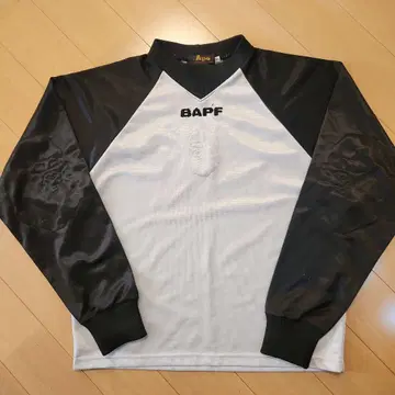 Ape 래글런 슬리브 긴팔 티셔츠 S 화이트/블랙