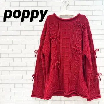 POPPY 레드  니트 스웨터