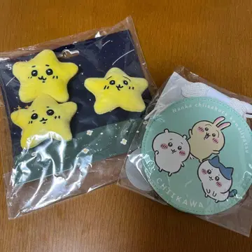 치이카와 별똥별 인형 배지 3개 세트와 코인 케이스