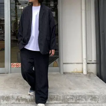 TECH EASY TROUSERS PAISLEY #D-NAVY