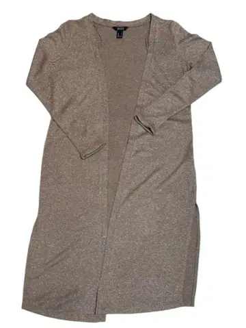 브라운 롱 가디건 사이드 슬릿 S