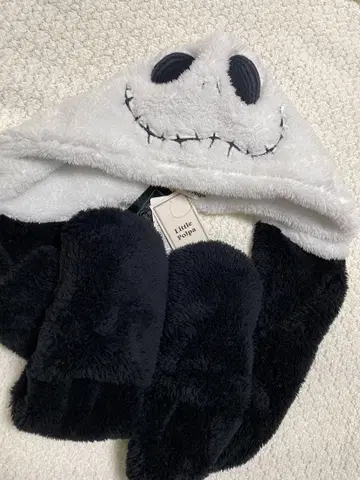 새상품 디즈니 나이트메어 잭 후드 부착 머플러 아베일