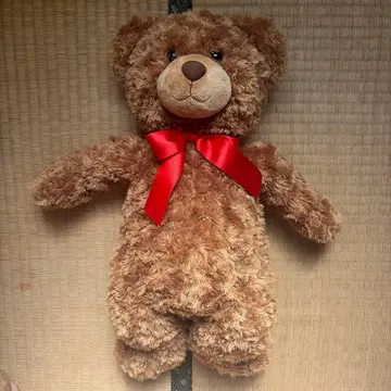 곰 인형 빨간 리본 브라운 큰 봉제 인형