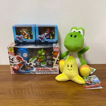 마리오 카트 풀백 피규어 요시 봉제 인형 바나나 마스코트