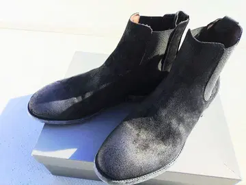 BOEMOS 블랙 스웨이드 사이드 고어 부츠 [미사용 새상품 박스 포함]