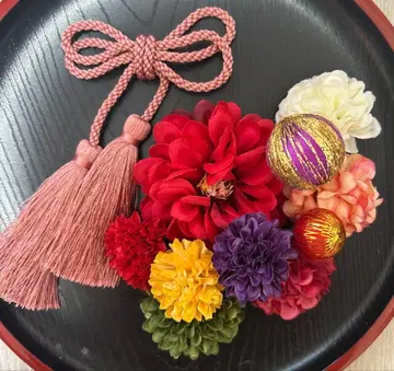 레트로 모던 성인식 일본 의류 후리소데 시치고산 머리 장식 세트