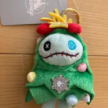 디즈니 스토어 스크램프 크리스마스 트리 플러시 키체인