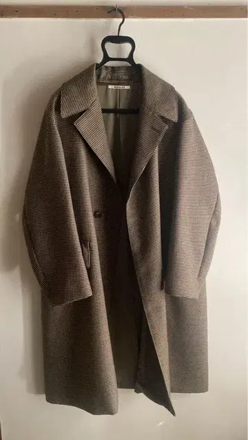 AURALEE DOUBLE FACE CHECK LONG COAT