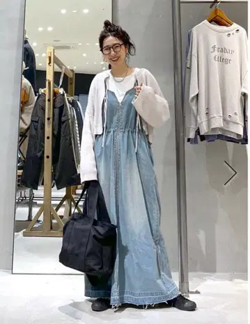 데님 블루 살로펫 오버롤 스모키 블루