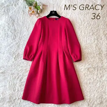 M'S GRACY 2023년 저지 턱 원피스 레드 36