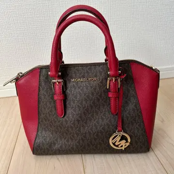 MICHAEL KORS 브라운/레드 핸드백