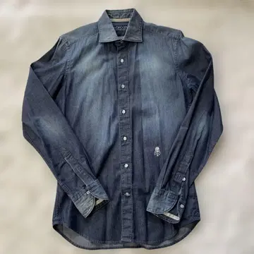 HYDROGEN 다크 데님 긴팔 셔츠