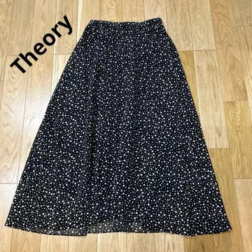 Theory 도트 프린트 스커트 블랙