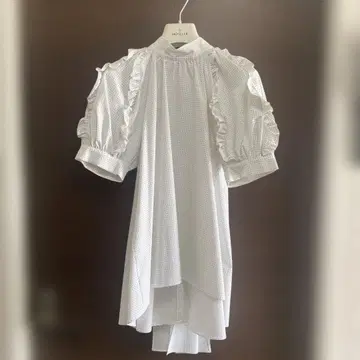 셀포드/Celford / 화이트 도트 무늬 반팔 블라우스