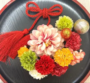 성인식 일본 의류 후리소데 시치고산 머리 장식 세트