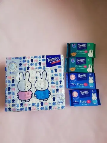 미피 포켓 티슈 18개 + 물티슈 2종 4개 한정 홍콩