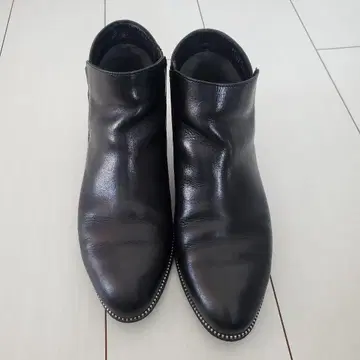 블랙 지퍼 슬립온 부츠