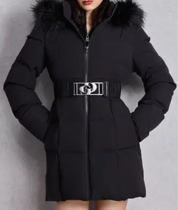 벨트 포함 롱 다운 코트