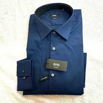 HUGO BOSS 네이비 드레스 셔츠 슬림 핏 42 사이즈