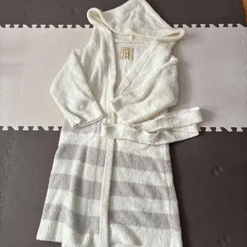 gelato pique 화이트 스트라이프 목욕 가운 F