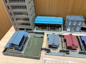 미니어처 모형 역 홈 역 건물 빌딩 터널 쇼와 레트로 철도 기차