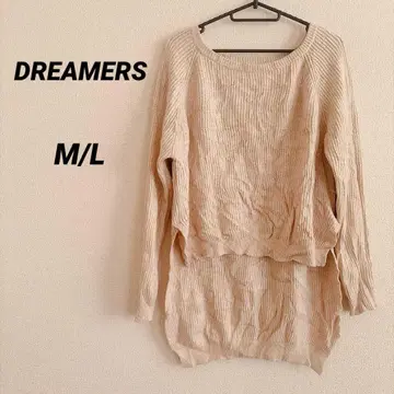 DREAMERS [ M/L ] 베이지 리브 스웨터