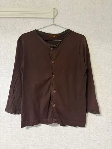 45R 브라운 가디건 2 사이즈 M 7부 소매