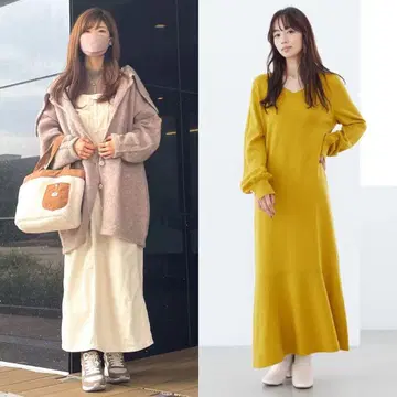 새상품 2점 오버롤 스커트 원피스 XS S 지유