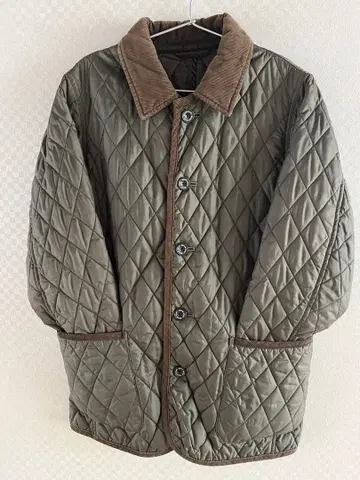 BEAMS 빔즈 퀼팅 자켓 L 카키