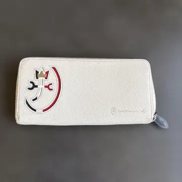 CASTELBAJAC 로고 자수 장지갑 화이트