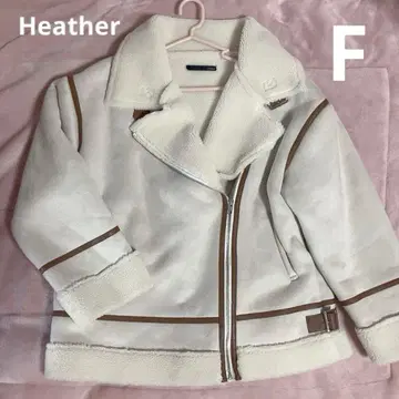 Heather 헤더 라이더 자켓 무스탕 코트 보아 아이보리