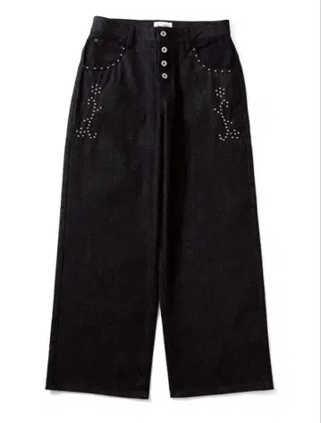 badway classic studs denim pants black M